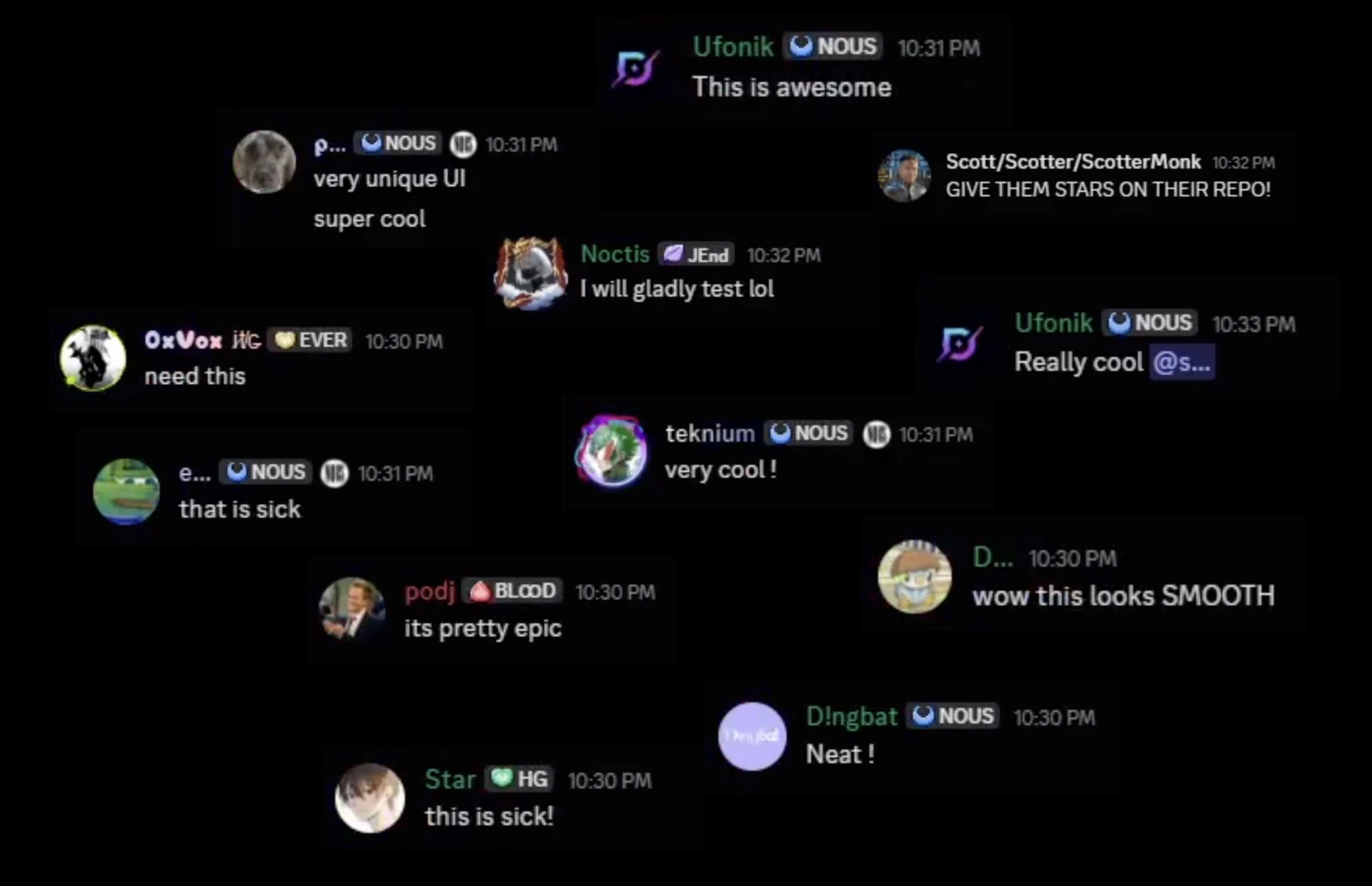 Community reactions to a Television demo
